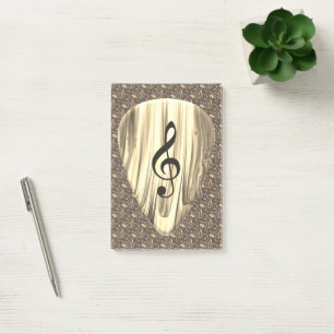 Bloco De Notas Personalized Music Note Guitar Pick 