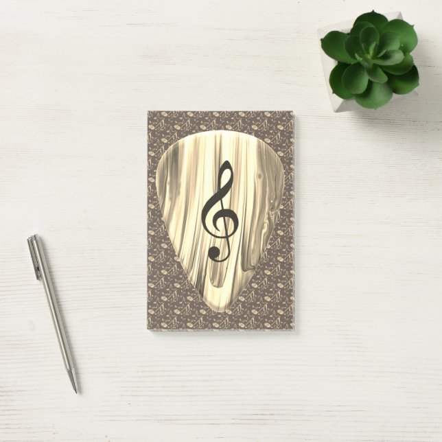 Bloco De Notas Personalized Music Note Guitar Pick  (Escritótio)
