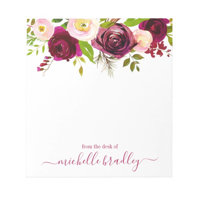 Bloco De Notas Personalized Name | From The Desk Of Notepad (Frente)