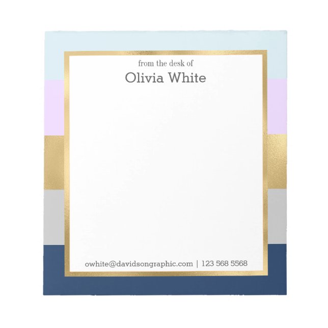 Bloco De Notas Personalized Name | From The Desk Of Notepad (Frente)