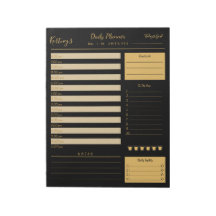 Personalized Name minimal daily planner Notepad