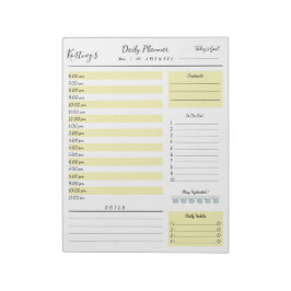 Bloco De Notas Personalized Name minimal daily planner Notepad