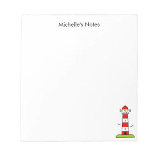Bloco De Notas Personalized nautical lighthouse writing notepads