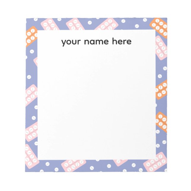Bloco De Notas Personalized Pharmacy Tech Notepad (Frente)