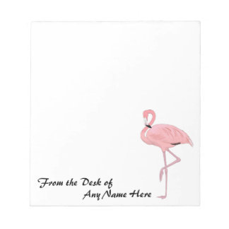 Bloco De Notas Personalized Pink Flamingo Stationery