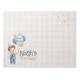 Bloco De Notas Personalized Placemat Boy Birthday Party 