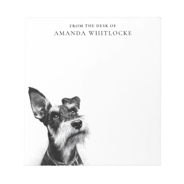 Bloco De Notas Personalized Schnauzer (Frente)