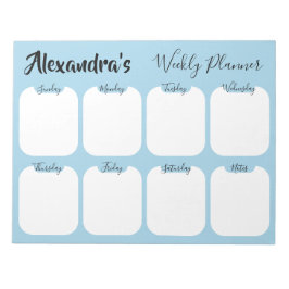 Bloco De Notas Personalized simple weekly planner notepad