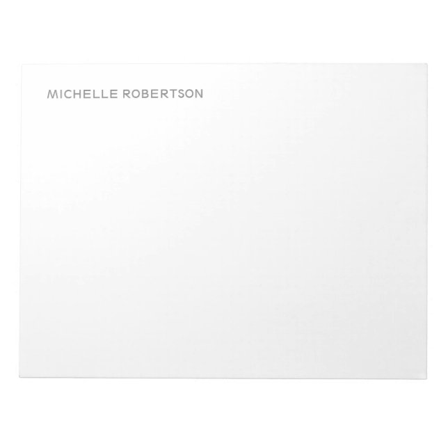 Bloco De Notas Personalized Stylish Modern Professional (Frente)