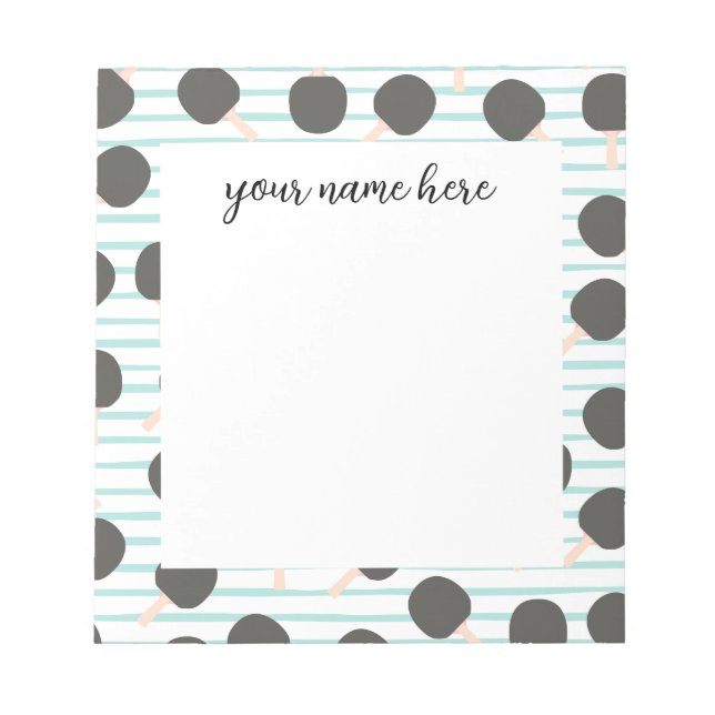 Bloco De Notas Personalized Table Tennis Notepad (Frente)
