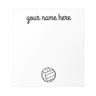 Bloco De Notas Personalized Volleyball Thank You Notepad