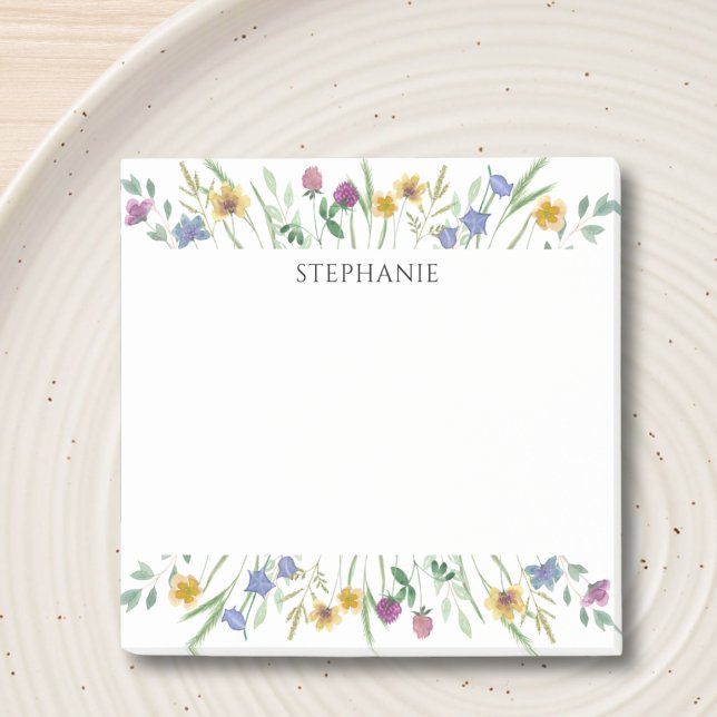 Bloco De Notas Personalized Wildflower Post-it Notes (Criador carregado)