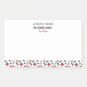 Bloco De Notas Personalizou uma nota da enfermeira da escola