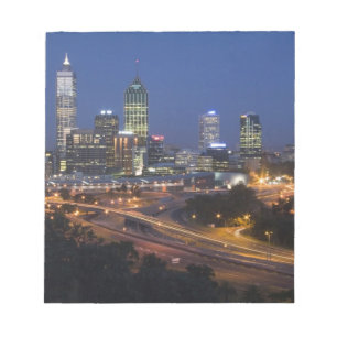 Bloco De Notas Perth, Austrália. Vista do centro de Perth a parti