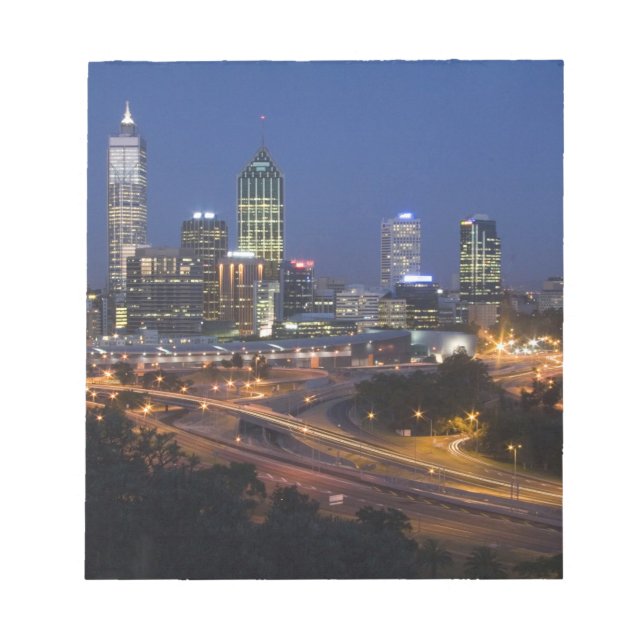 Bloco De Notas Perth, Austrália. Visualização de Perth de centro  (Frente)
