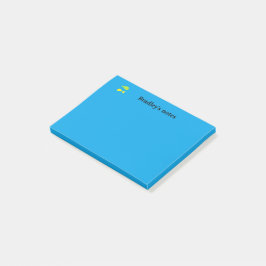 Bloco De Notas Pescadas verdes e amarelas em azul