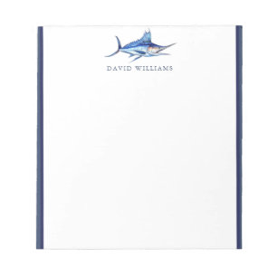 Bloco De Notas Pescador de espadim-azul personalizado