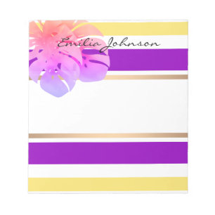 Bloco De Notas Pessoal, colorido, floral, decoração, rosa