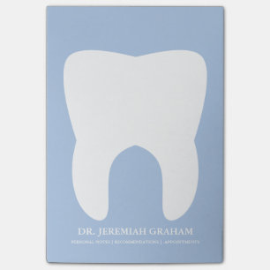 Bloco de notas pessoal do escritório do dentista
