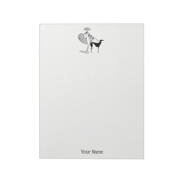 Bloco De Notas Pessoas-Mulher-Cachorro-PreenchidoIn-ArtDeco-Trans (Invertido)