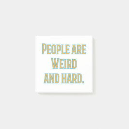 Bloco De Notas Pessoas são estranhas e duros