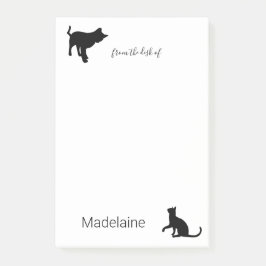 Bloco De Notas Pet Pessoal Preto de Gato