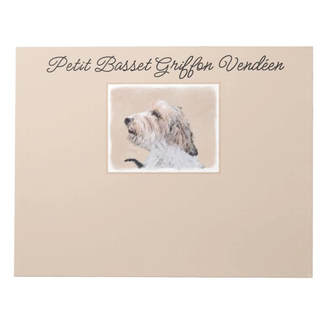 Bloco De Notas Petit Basset Griffon Vendéen Painting - Arte Canin (Frente)