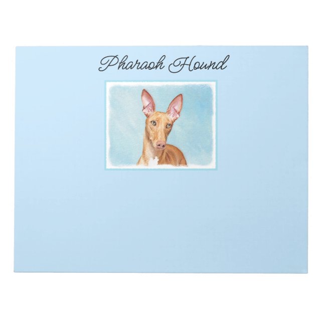 Bloco De Notas Pharaoh Hound Painting - Pharaoh Hound Art origina (Frente)