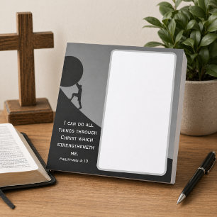 Bloco De Notas Philippians 4:13 KJV Bíblia Verse Giant Stone