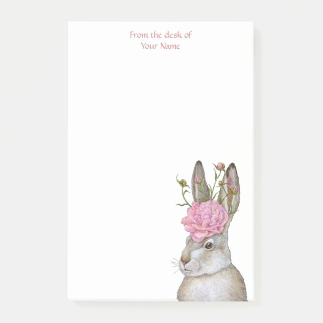 Bloco De Notas Phoebe the Hare posta-it anotações (Frente)