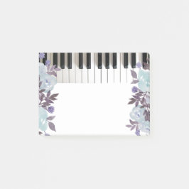 Bloco De Notas piano das flores azuis