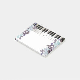 Bloco De Notas piano das flores azuis