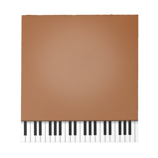 Bloco De Notas Piano Keyboard Divertimento Brown 5.5x6 Música (Frente)