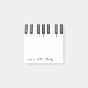 Bloco De Notas Piano Keys Notepad, professor de Piano