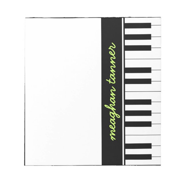 Bloco De Notas Piano Personalizado (Frente)