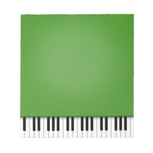 Bloco De Notas Piano Teclado Divertido Música Verde 5,5 x 6