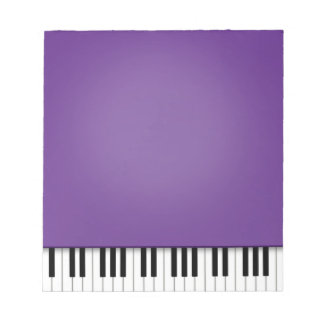 Bloco De Notas Piano Teclado Divertido Roxo 5.5x6 Música