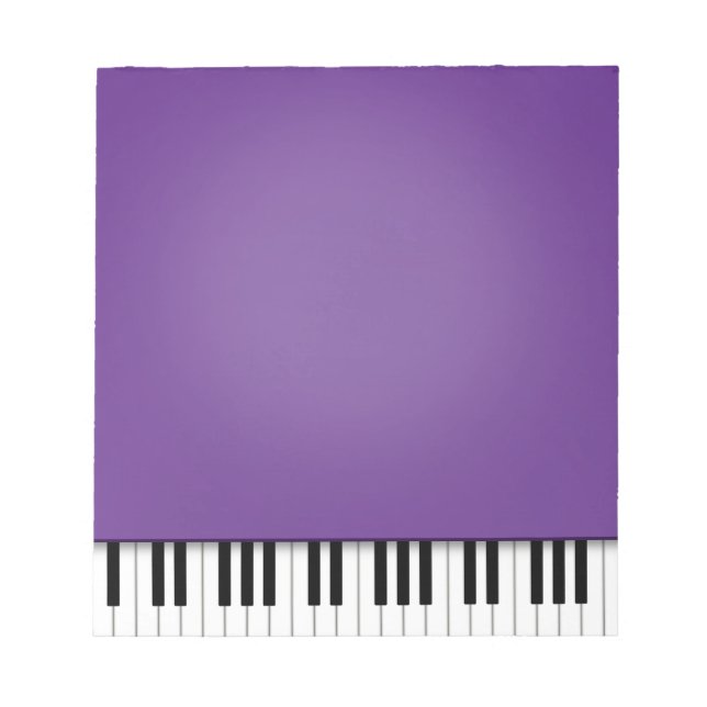 Bloco De Notas Piano Teclado Divertido Roxo 5.5x6 Música (Frente)