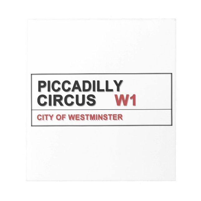 Bloco De Notas Piccadilly Circus London (Frente)