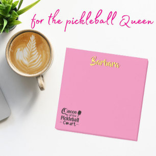 Bloco De Notas PIckleball Gal Queen da Corte