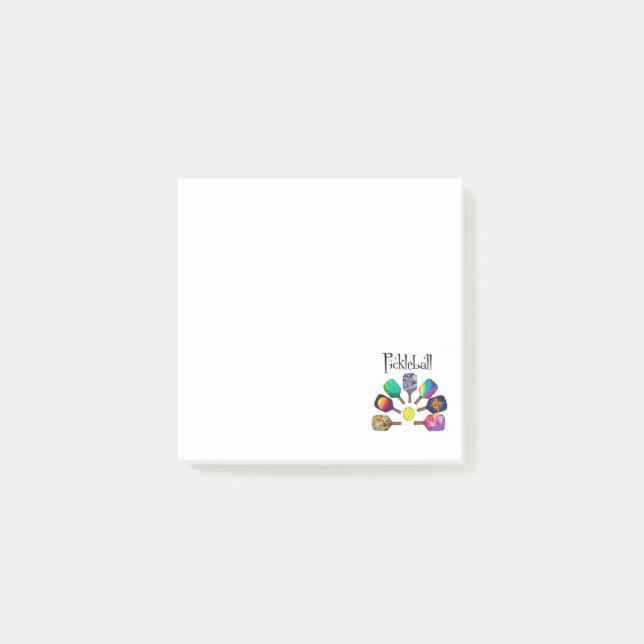 Bloco De Notas Pickleball legal Paddle Esportivo Arco-Íris (Frente)