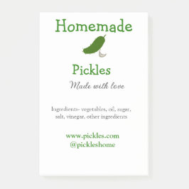 Bloco De Notas Picles feitos em casa com amor adicionar texto sit