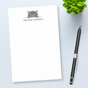 Bloco De Notas Pico de Gato Preto Cujo Nome Personalizado 2