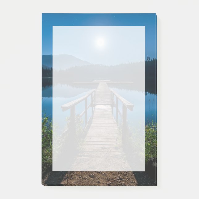 Bloco De Notas Píer à noite sob lua cheia (Frente)