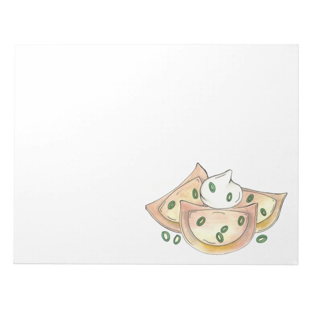 Bloco De Notas Pierogies Polonês Dumplings Ucranianos Pierogi Com (Frente)