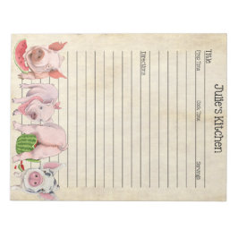 Bloco De Notas Pig Lover Recipiente Pad - Perfeito para compartil