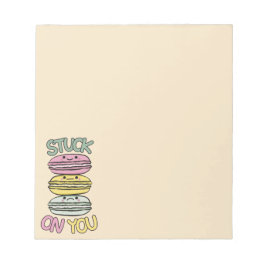 Bloco De Notas Pilha de Macarons Kawaii Fofos