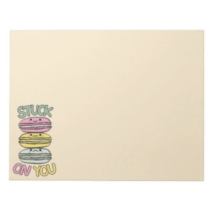 Bloco De Notas Pilha de Macarons Kawaii Fofos