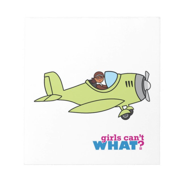 Bloco De Notas Piloto de avião - Escuro (Frente)