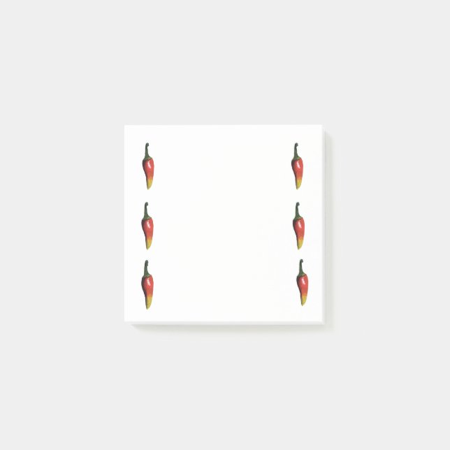 Bloco De Notas Pimentos Chili Art Posta Notas (Frente)